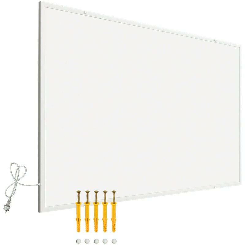 foto del prodotto wiltec pannello radiante a infrarossi 520w 920x620x15 mm, pannello elettrico per riscaldamento ir