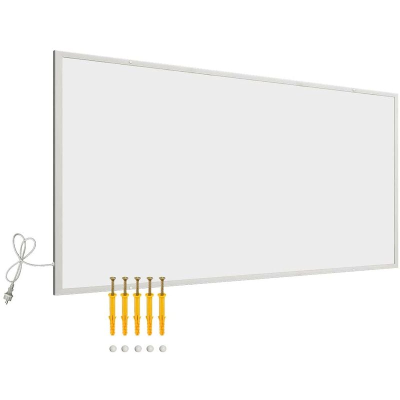 foto del prodotto wiltec pannello radiante a infrarossi 700w 1220x620x15 mm, pannello elettrico per riscaldamento ir