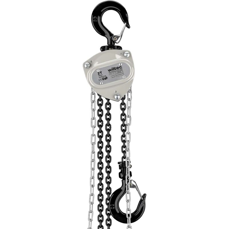 foto del prodotto wiltec paranco a catena manuale v21 2, capacit di carico 2 t, altezza di sollevamento 3 m, leggero e compatto, per impieghi gravosi