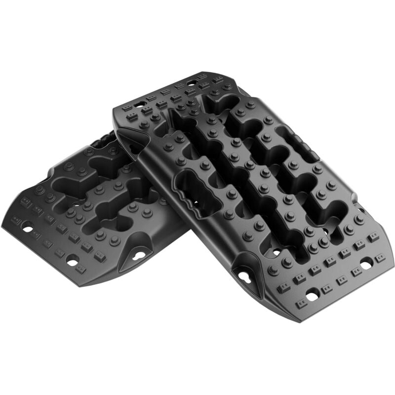 foto del prodotto wiltec piastre da sabbia 581 x 295 x 65 mm, max 7 t, set di 2 pedane per recupero auto, fuoristrada roulotte, ausilio in caso di neve, sabbia e
