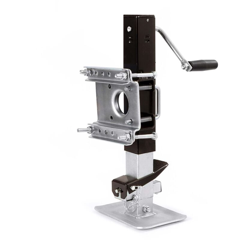 foto del prodotto wiltec piede stabilizzatore per rimorchi roulotte, max 900 kg, regolabile in altezza con manovella, con pedale e perno di sicurezza