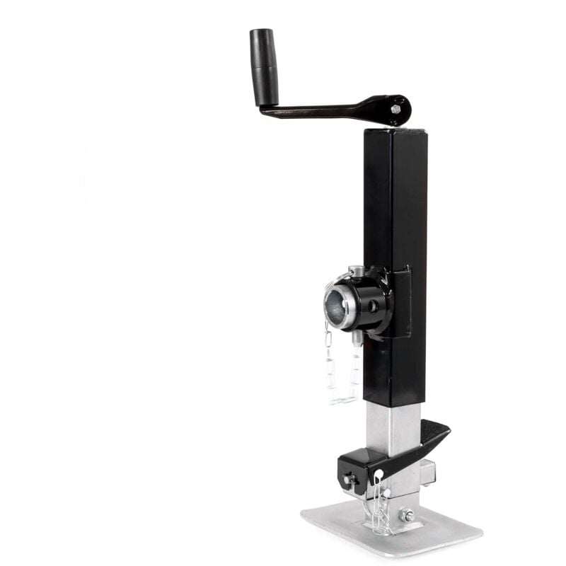 foto del prodotto wiltec piede stabilizzatore per rimorchi roulotte, max 900 kg, regolabile in altezza con manovella, con pedale e perno di sicurezza