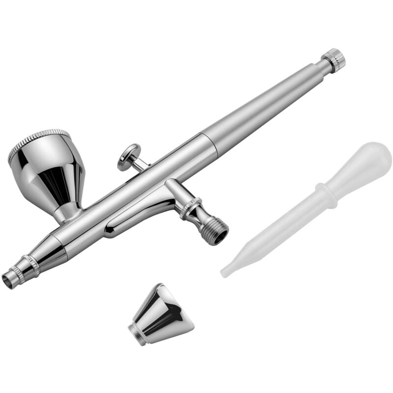 foto del prodotto wiltec pistola aerografo x501, airbrush ad aria compressa con ugello da 0,3 mm e tazza per colore da 7 ml 2 ml, aerografo per unghie, tatuaggi,