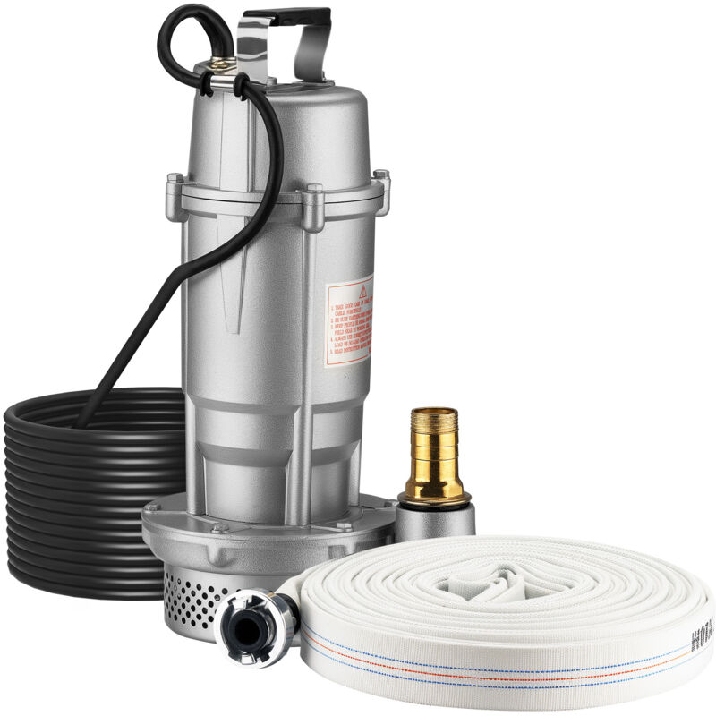 foto del prodotto wiltec pompa sommersa acque nere 370 w portata 1500 l h, tubo da 20 m pompa a immersione