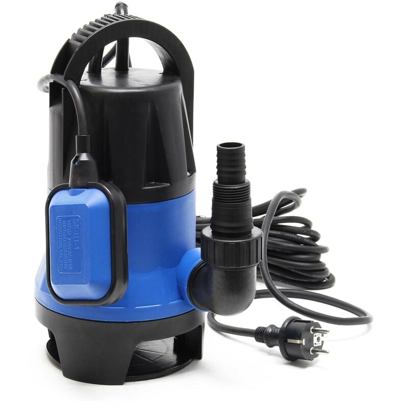 foto del prodotto wiltec pompa sommersa acque nere 400 w 7.500 l h elettropompa a immersione per pozzo giardino