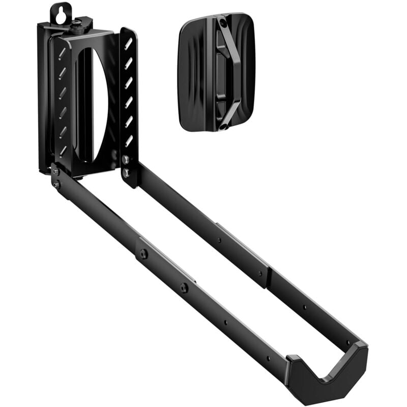 foto del prodotto wiltec portabici da parete orientabile, supporto per bici fino a 35 kg, 11,8 x 30,7 34 x 43,8 62,5 cm, gancio appendi bici richiudibile con braccio