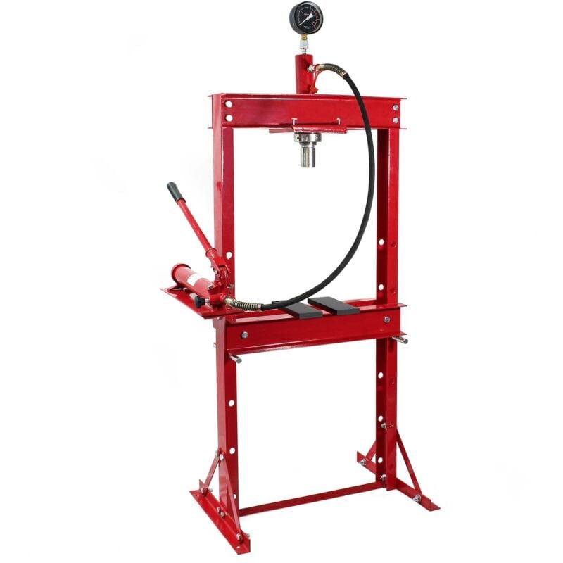 foto del prodotto wiltec pressa idraulica da officina 20t pressa professionale a telaio per cuscinetti con manometro