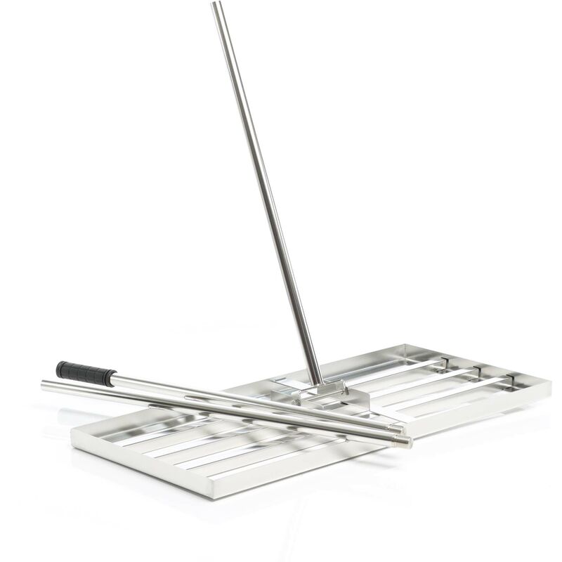 immagine 0 del prodotto wiltec rastrello livellante acciaio inox con manico incl. taglia xl livellatore prato livellamento