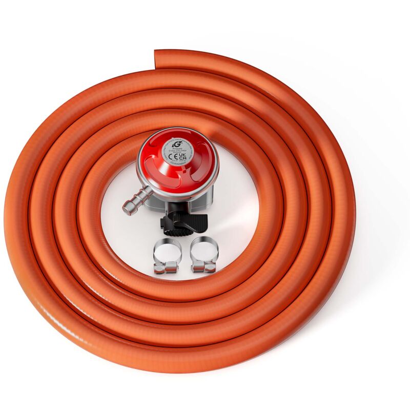 foto del prodotto wiltec riduttore di pressione gas propano da 37 bar, tubo da 1,5 m, per bombole gas uk