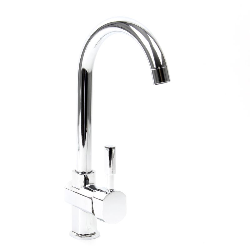 foto del prodotto wiltec rubinetto da cucina girevole a 360 cromato con raccordo da 16,41mm 3 8 