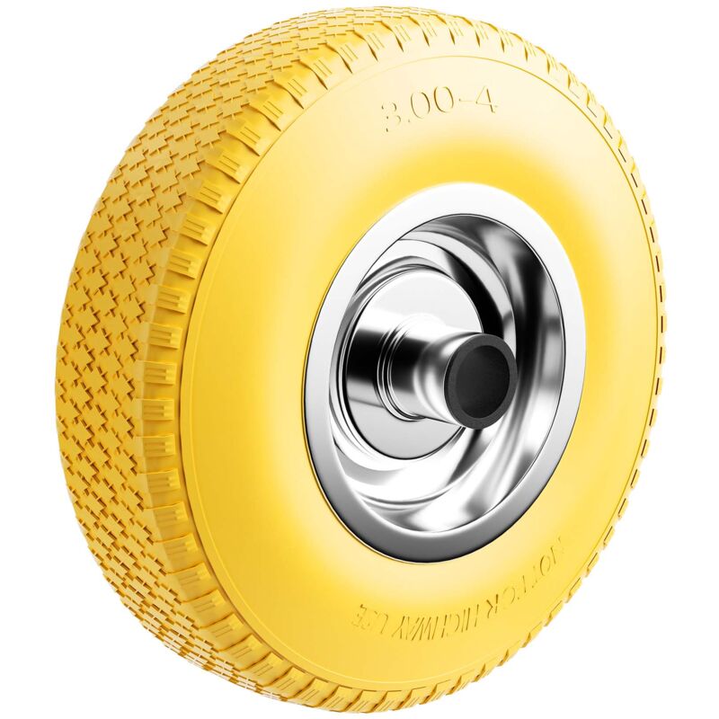 foto del prodotto wiltec ruota in poliuretano 3.00 4 255mm gomma piena anti foratura cerchio in metallo
