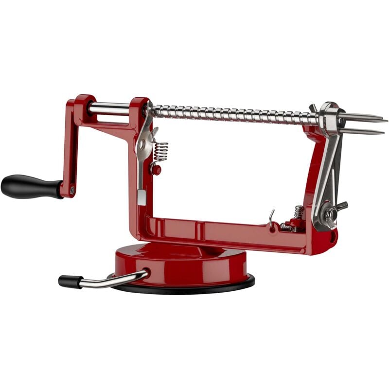 foto del prodotto wiltec sbuccia mela a manovella con ventosa, 30x10x13 cm, acciaio e lega alluminio, affetta mele pere
