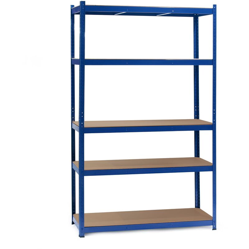 foto del prodotto wiltec scaffale per carichi pesanti blu 100x50x204cm scaffale a incastro 5 ripiani 200kg piano
