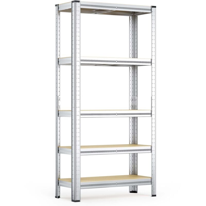 foto del prodotto wiltec scaffale per carichi pesanti zincato 180x90x30cm 875 kg sistema a incastro acciaio 5 ripiani