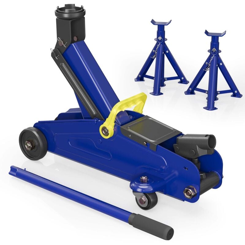 foto del prodotto wiltec - set cric sollevatore 2 cavalletti max 2t altezza regolabile