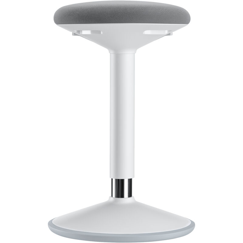 foto del prodotto wiltec sgabello sit stand grigio, sgabello girevole regolabile in altezza fino a 81 cm, max 135 kg, sgabello ergonomico per casa, ufficio, officina