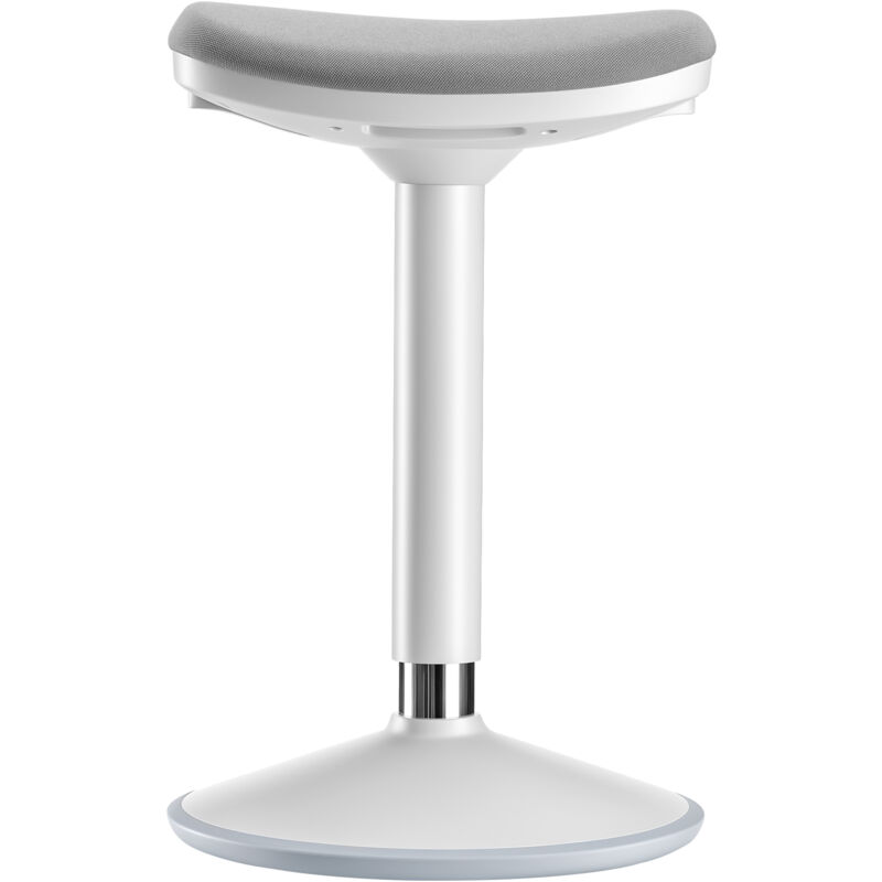 foto del prodotto wiltec sgabello sit stand grigio, sgabello girevole regolabile in altezza fino a 82 cm, max 135 kg, sgabello ergonomico per casa, ufficio, officina