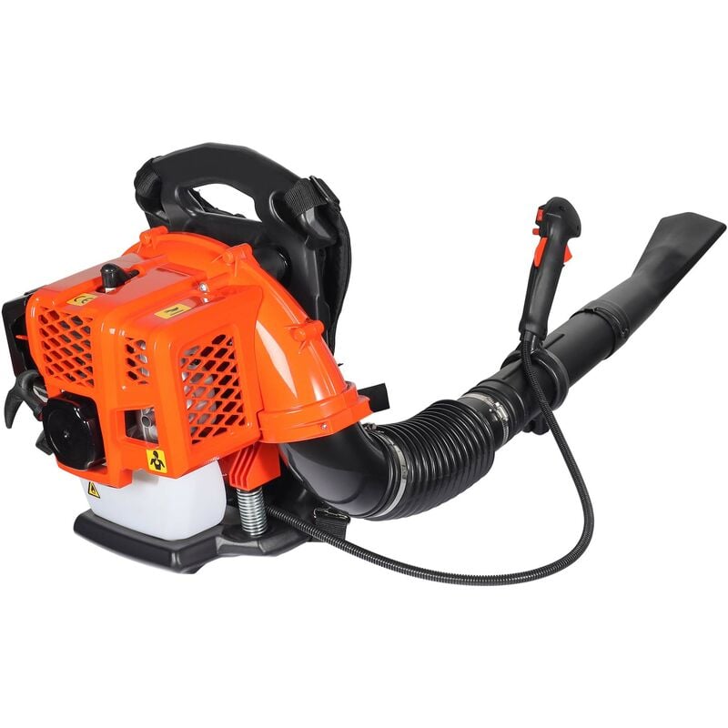 foto del prodotto wiltec soffiatore foglie a spalla, motore a benzina 2 tempi, 1,7 cv, ergonomico con tubo regolabile