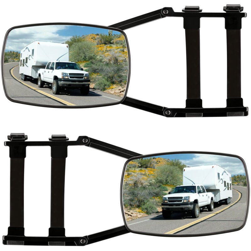 foto del prodotto wiltec specchietto retrovisore aggiuntivo 190x120mm set 2 specchietti per camper, roulotte, caravan