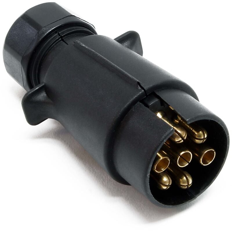 foto del prodotto wiltec spina per rimorchio a 7 poli per 12 v per luci freno, frecce, retronebbia e luce targa