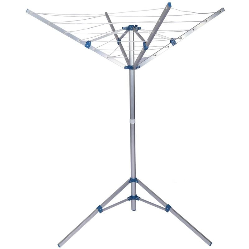 foto del prodotto wiltec stendibiancheria a ombrello mobile 16 m di fili 4 bracci stendino in alluminio alto 155 cm