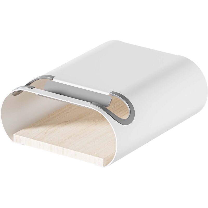 foto del prodotto wiltec supporto a parete per bicicletta bianco 25,6 x 30 x 11,4 cm fino a 25 kg, portabici universale, in sospensione, per tubi orizzontali 55 mm