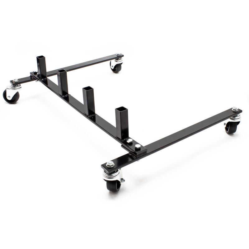 foto del prodotto wiltec supporto a rotelle per trasportare e riporre 4 carrelli sposta auto