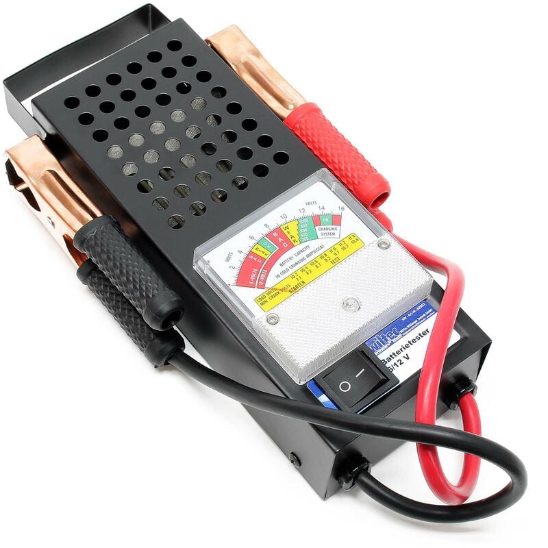 foto del prodotto wiltec tester per batterie da 6v e 12v con 2 morsetti anche per il sistema di caricamento dell auto