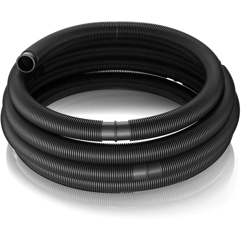 foto del prodotto wiltec tubo per piscina nero, 30m 32 mm, sezionabile ogni 1,5 m, galleggiante, in resina 165 g m made in eu