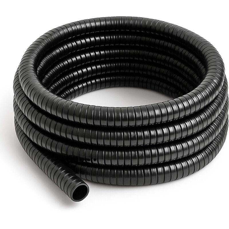 foto del prodotto wiltec tubo spiralato per pompe nero 10 m 50 mm (2 ) con spirale rinforzata in pvc anti-attorcigliamento