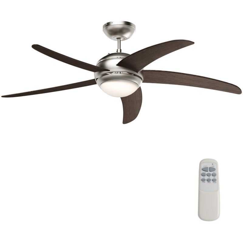 foto del prodotto wiltec ventilatore da soffitto 136 cm con 5 pale, lampadario ventilatore con 3 velocit , telecomando, timer, modalit estiva e invernale, 70 w