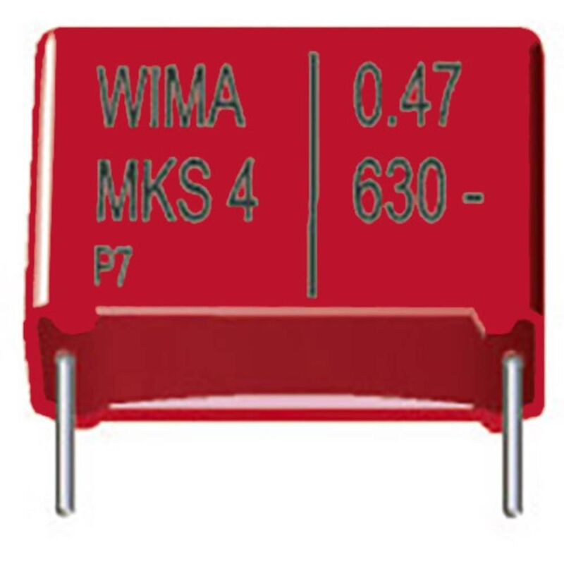 foto del prodotto wima mks 4 22uf 10 63v rm27,5 1 pz. condensatori a film mks radiale 22 f 63 v dc 10 27.5 mm l x l x a 31.5 x 13 x