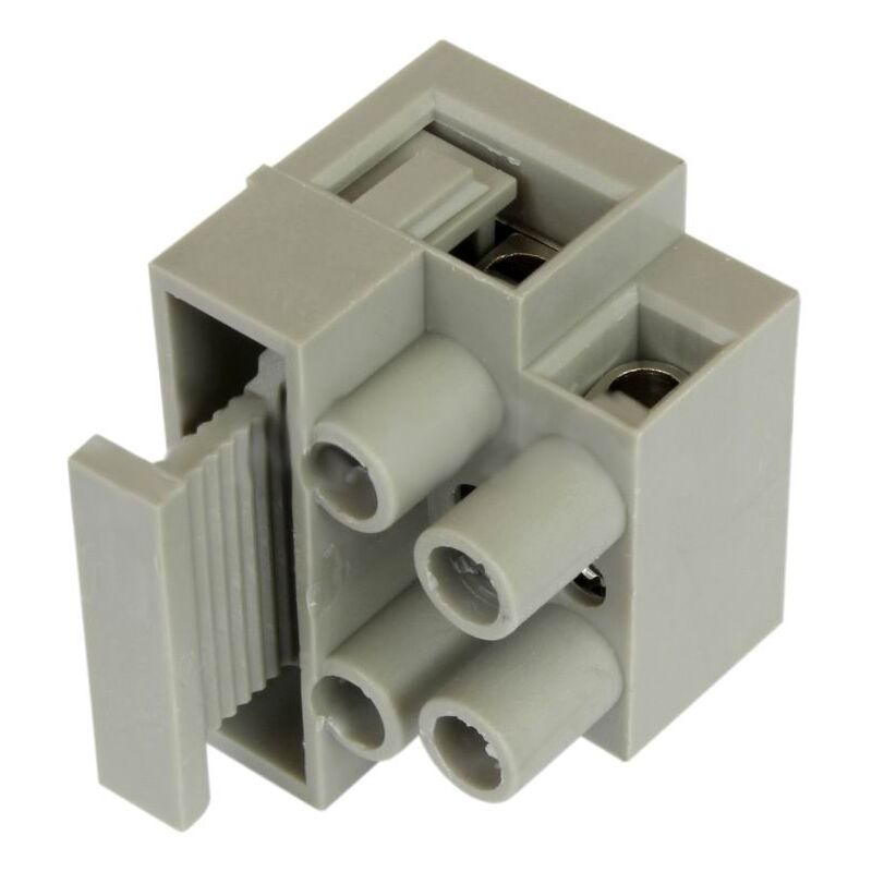 foto del prodotto wimex morsettiera mammut, con portafusibile 5x20mm, 2,5mm , 2 poli, 300v 6,3a, bianco 6030182