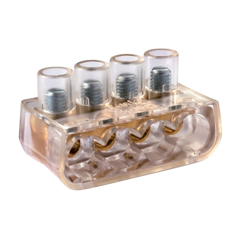 foto del prodotto wimex morsetto forbox a 4 fori, sezione 4x10mm , 4 poli, 450v 76a 6003164