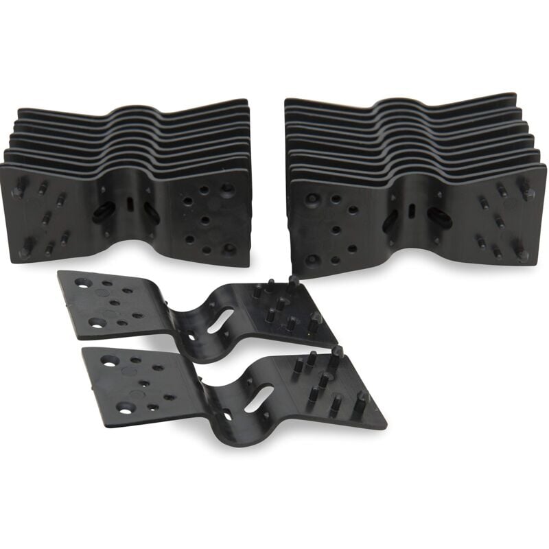 foto del prodotto windhager 06192 clip universali, clip speciali per frangivista, fissaggio per pannelli di recinzione, 24 pezzi, nero