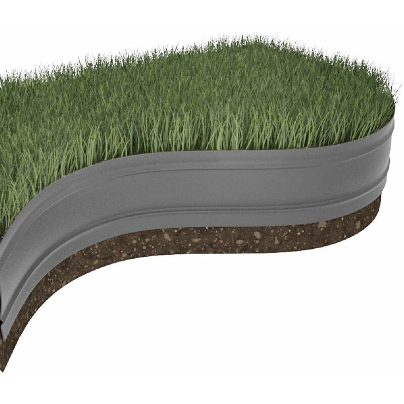 foto del prodotto windhager bordo per aiuole e aiuole, bordo elastico, 8 m x 12,5 cm, 06099