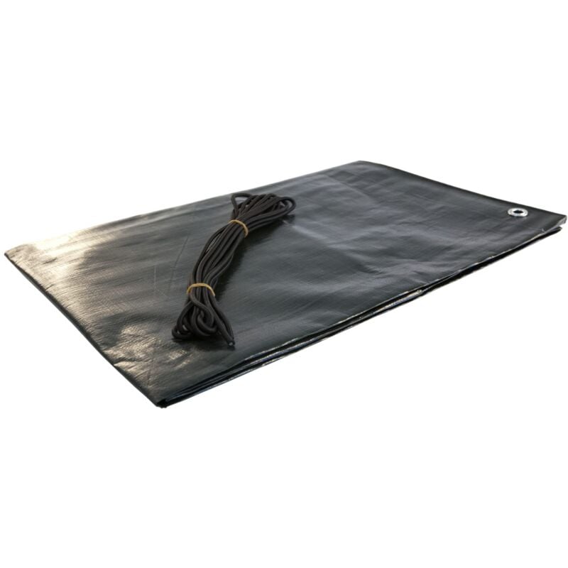 foto del prodotto windhager foglio di copertura, copertura per sabbiera, con occhielli metallici e cordino in gomma, 180 g m , 1,4 x 1,4 m, verde, 07046