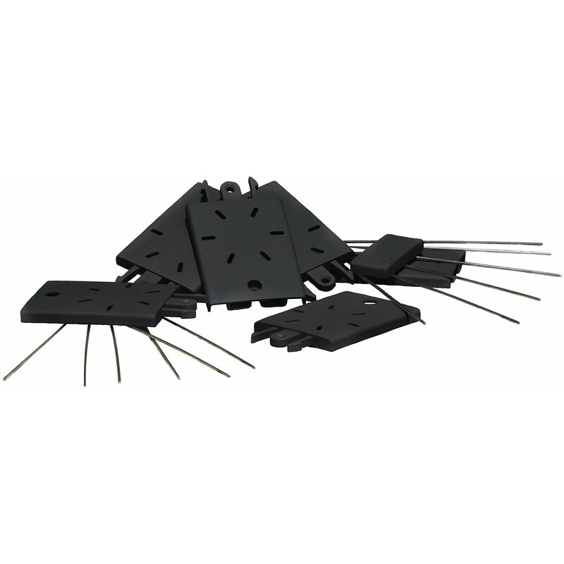 foto del prodotto windhager pigeon repellente flexi click system, idrorepellente per uccelli, punte di piccione in pvc con nastro in acciaio inox, 100 cm, 36 pezzi,