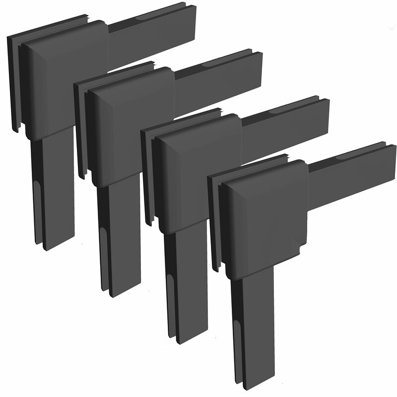 foto del prodotto windhager set di connettori angolari per zanzariera, telaio di serraggio, finestre e porte, in plastica, antracite