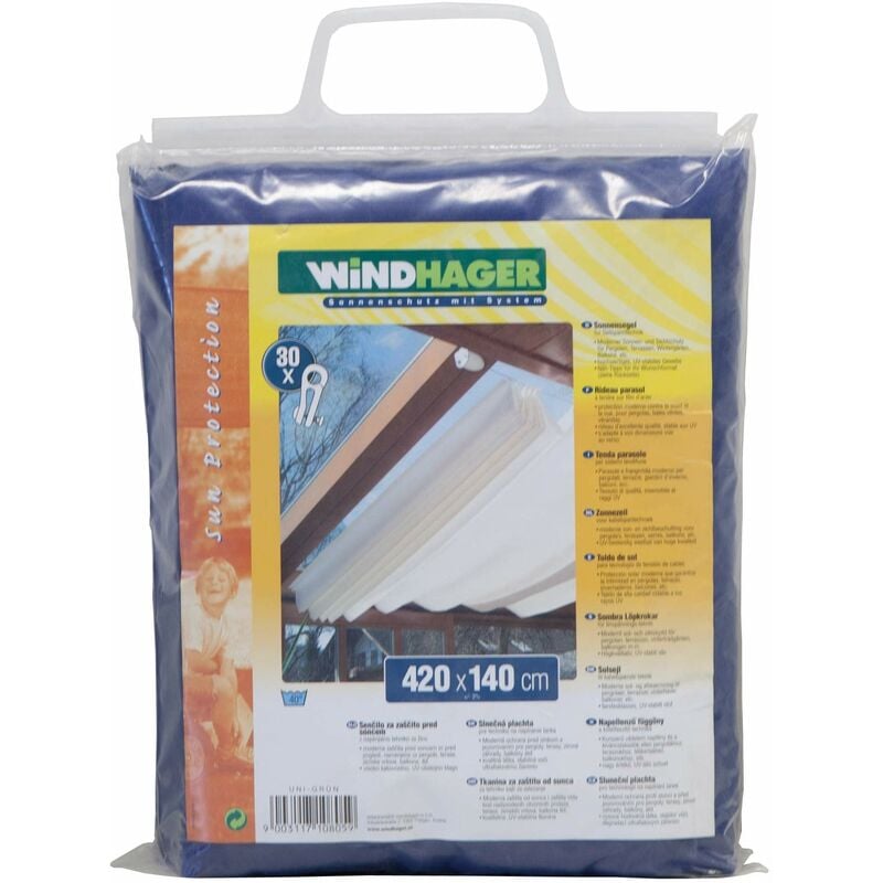 foto del prodotto windhager tenda solar per cavo tendeur, uni blu, 270 x 140 cm