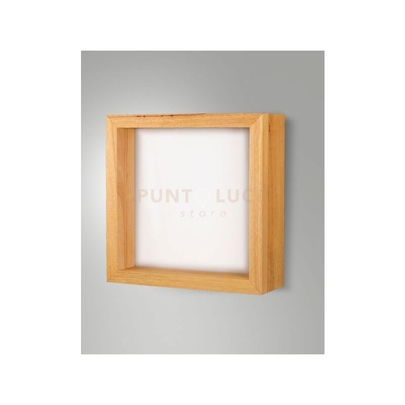 foto del prodotto window applique quercia l.37,5cm a led 3000k 29w 2880 lm in metallo legno e metacrilato