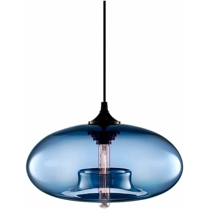 foto del prodotto wings of wind lampadario industriale da soffitto vintage e27 lampadari lampada da soffitto colorata blu 