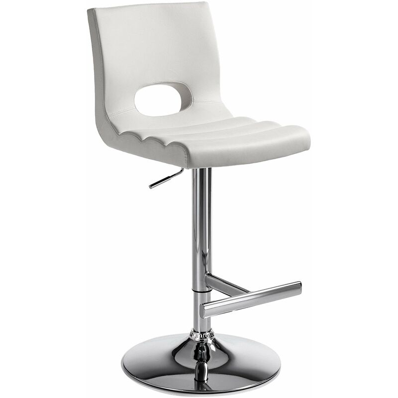 foto del prodotto wink design, billings, sgabello, finta pelle, bianco