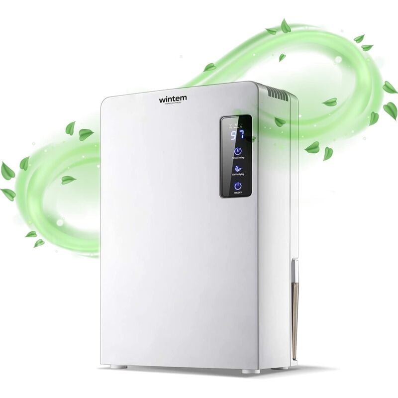 foto del prodotto wintem urano deumidificatore compatto portatile con funzione umidificatore deumidificazione intelligente 70 watt serbatoio 2200 ml con sistema di