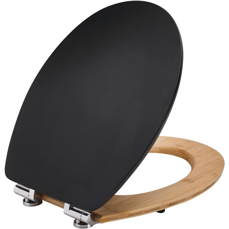 foto del prodotto wirquin 20722708 sedile wc casual line, in bamb , colore nero