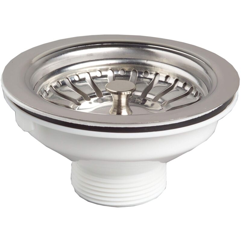 foto del prodotto wirquin 30718726 bonde evier d90 cestino acciaio inox senza troppo pieno