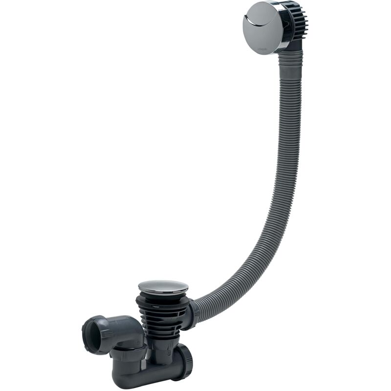 foto del prodotto wirquin 30720356 scarico completo per vasca da bagno, con cavo, lunghezza 700 mm, abs, grigio, taglia unica
