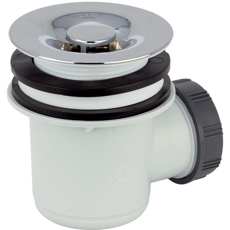 foto del prodotto wirquin 30723171 - piletta per doccia tourbillon d60, in abs, cromato, colore grigio