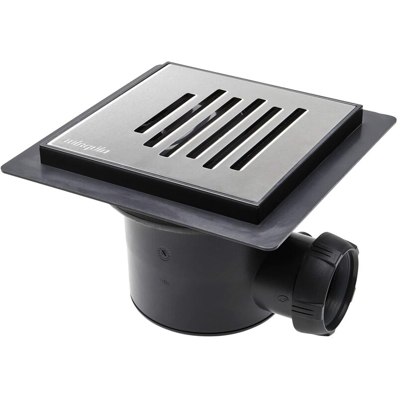 foto del prodotto wirquin pro wirquin 30723995 piletta per pavimenti in muratura venisio, orizzontale, cromato, grigio e nero