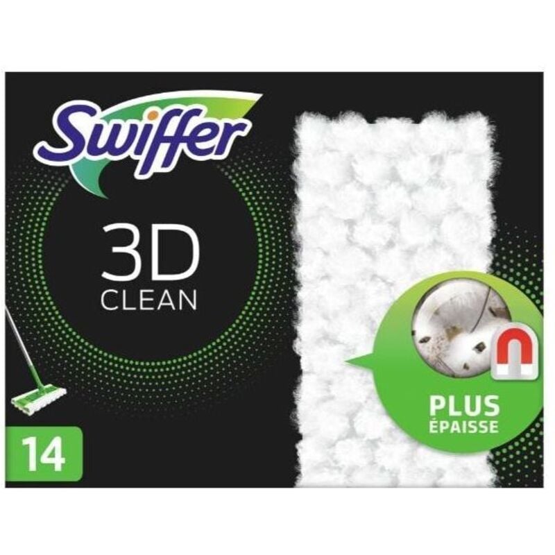 foto del prodotto wischmopp, pulizia 3d, pacchetto di ricarica, asciugamani per pavimenti - 14 pezzi - swiffer